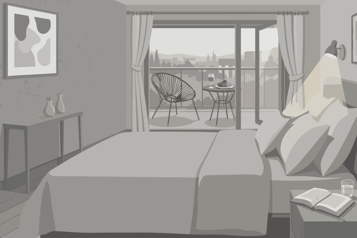 Chambre Quadruple avec Salle de Bains Commune